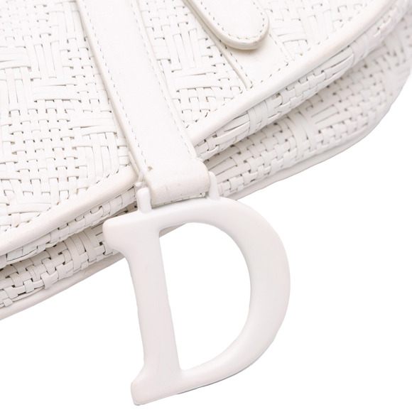 Pre-Loved Dior Ultra Matte Woven Calfskin Saddle Bag - Picture 6 of 9